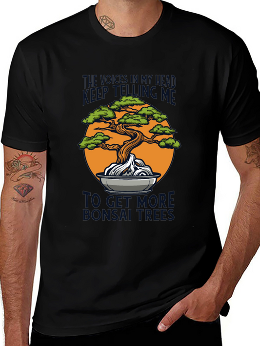 Bonsai Tree Graphic Tee - Humorous Design