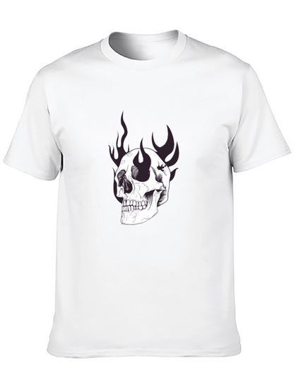 Skull Graphic Print Black T-Shirt