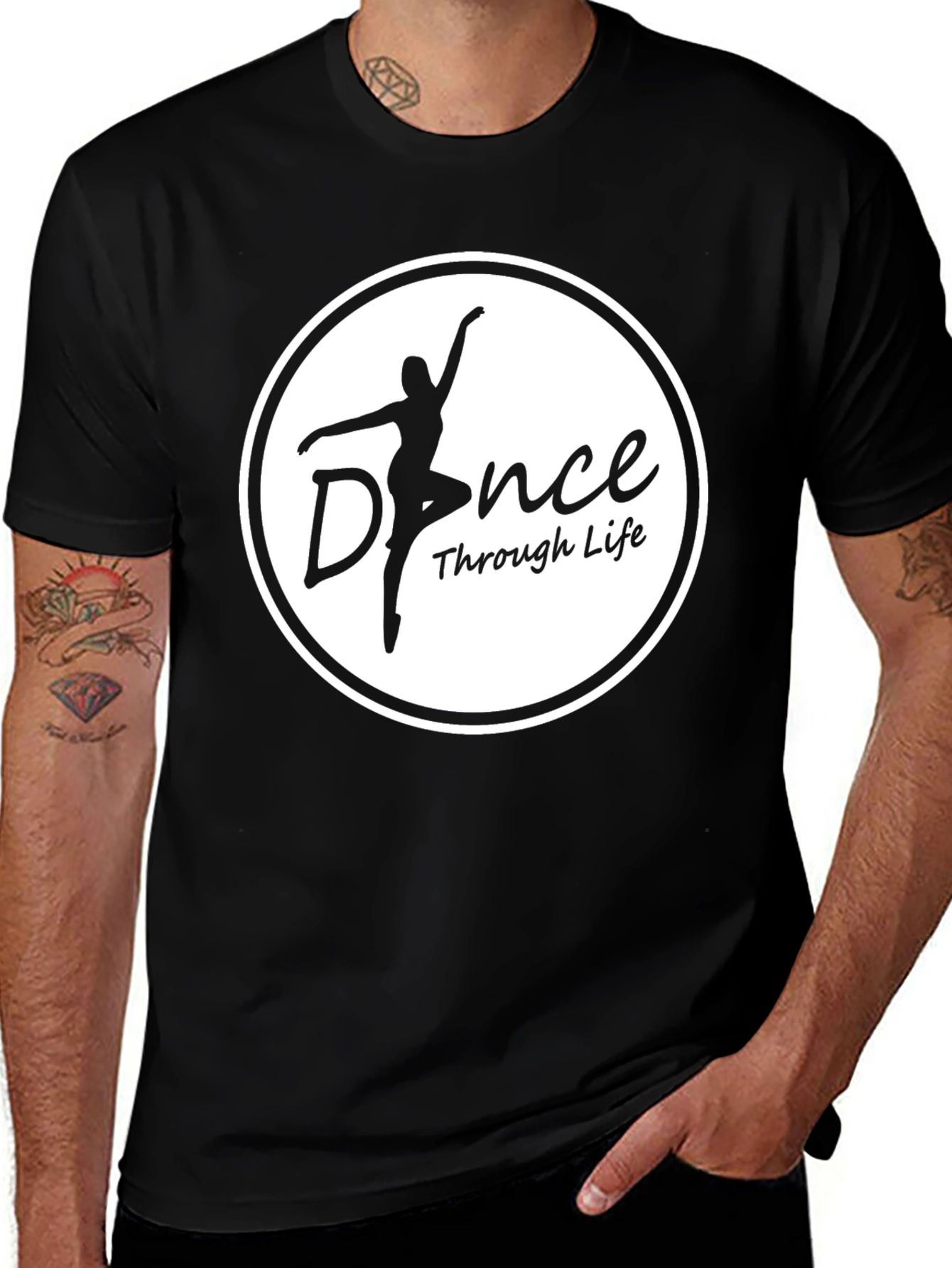 Dance Through Life Black Graphic Tee