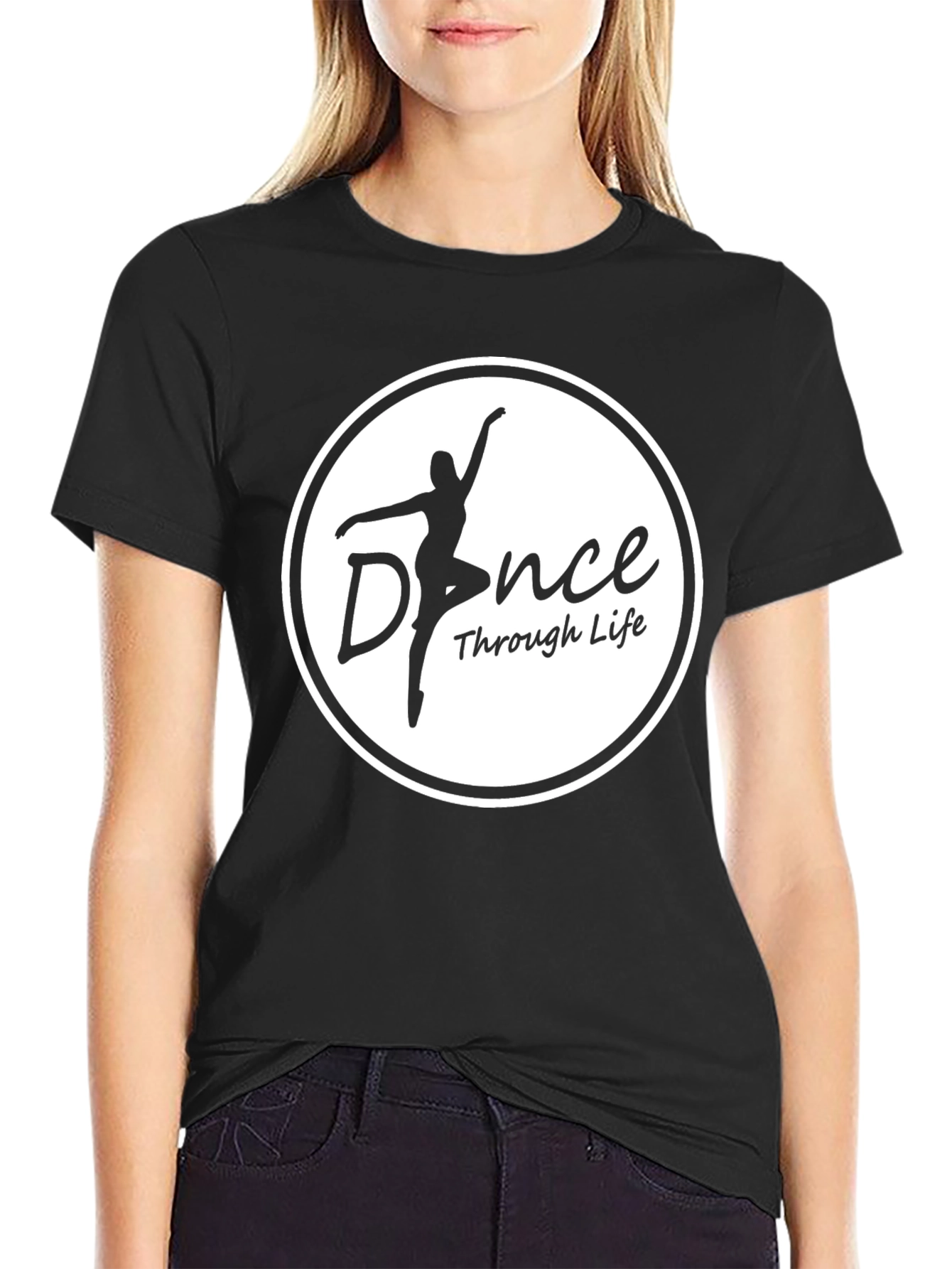 Dance Through Life Black Graphic Tee