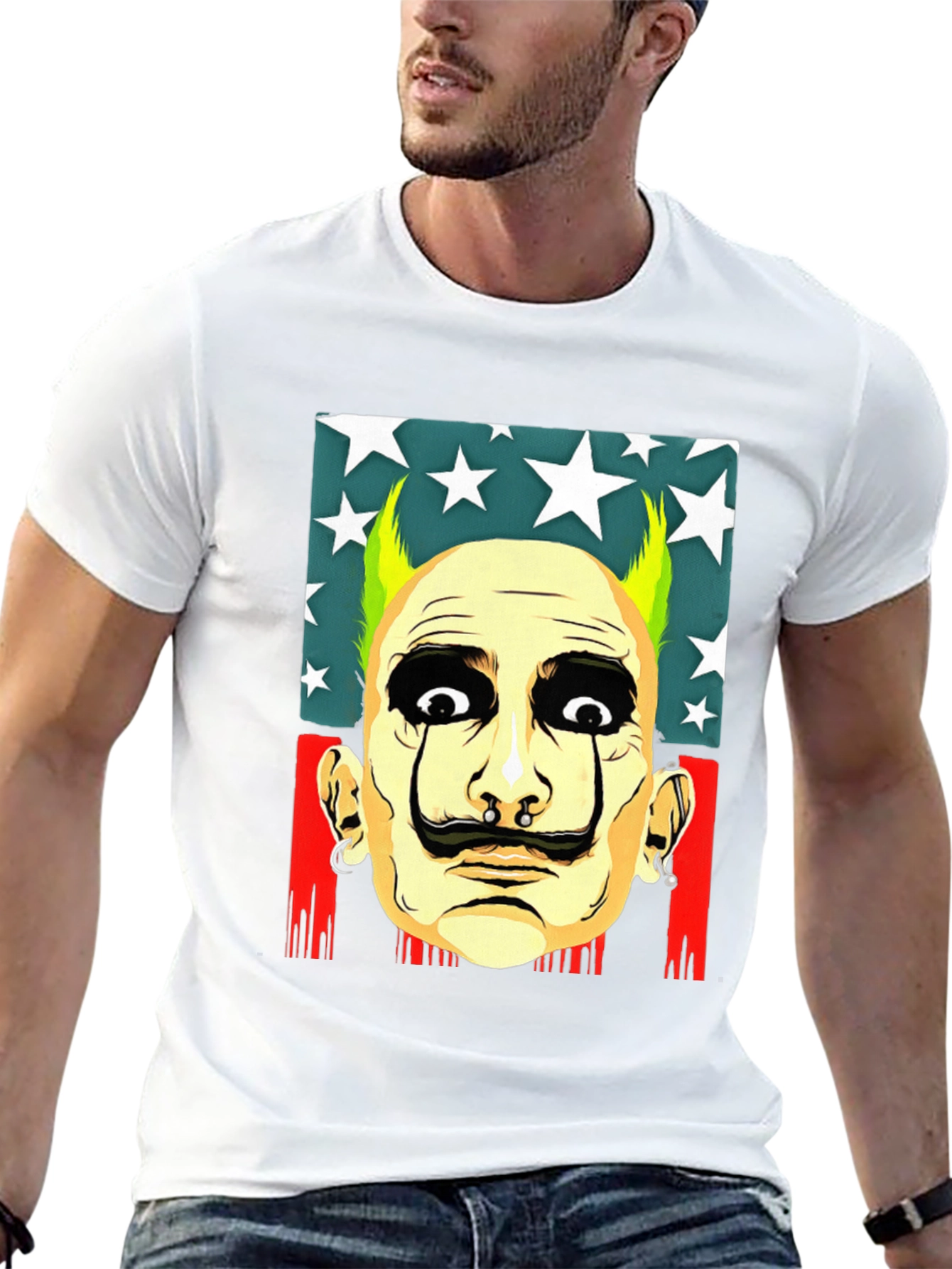 Salvador Dali Style Graphic Print Tee