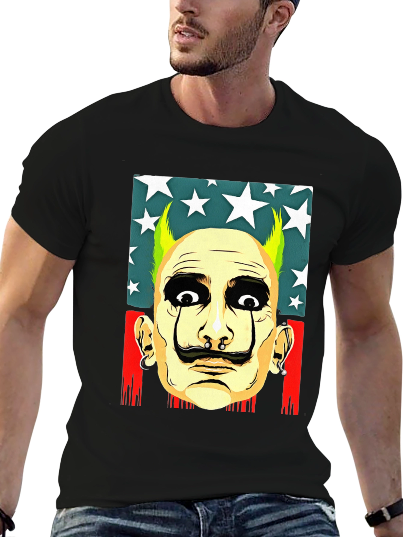 Salvador Dali Style Graphic Print Tee
