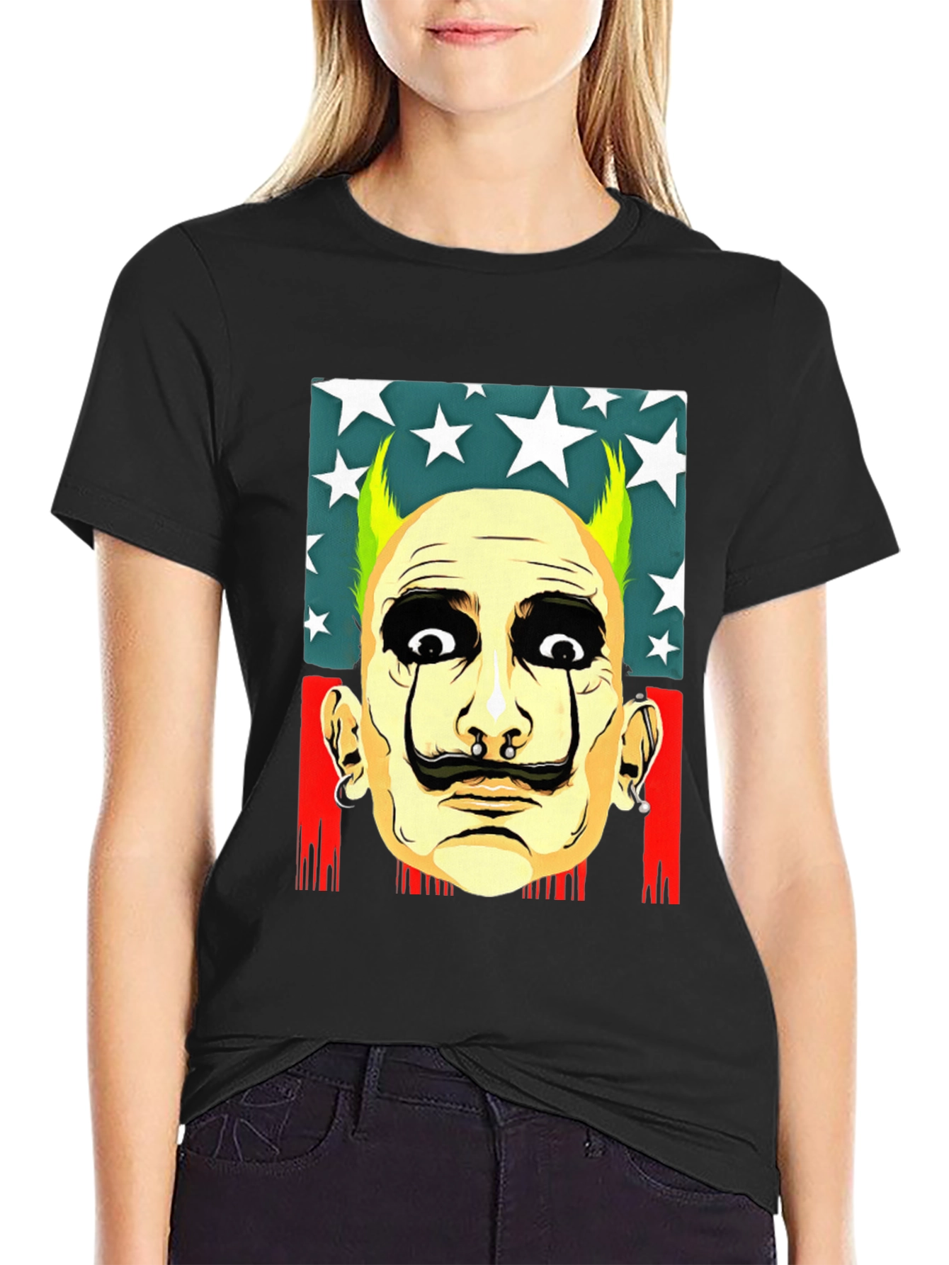 Salvador Dali Style Graphic Print Tee