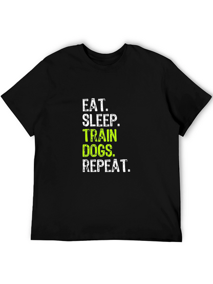 Eat Sleep Train Dogs Repeat Graphic Tee
