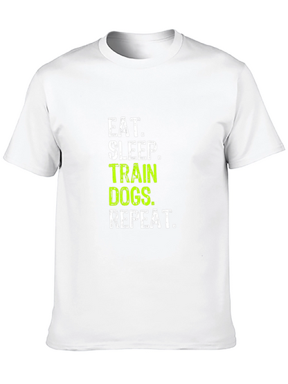 Eat Sleep Train Dogs Repeat Graphic Tee