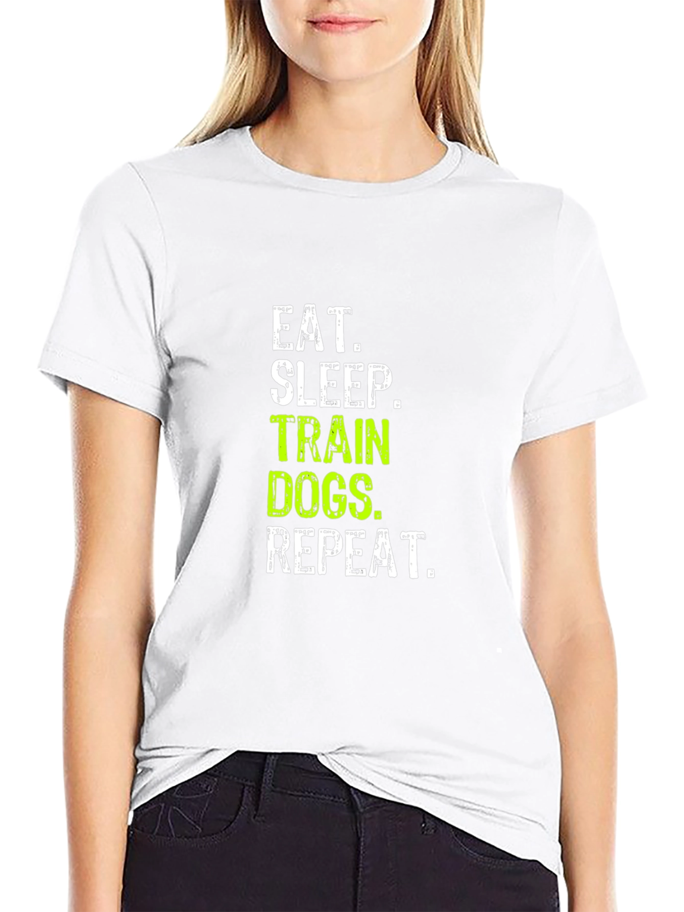 Eat Sleep Train Dogs Repeat Graphic Tee