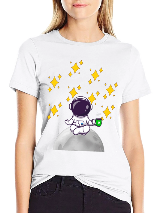 Astronaut Coffee T-Shirt - Space Meditation