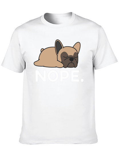 Nope Frenchie Tee - Relaxed Dog Graphic T-Shirt