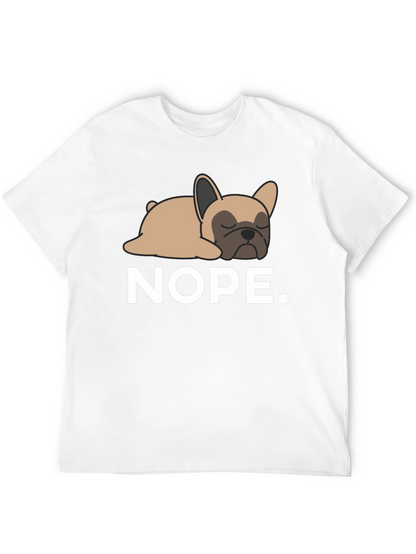 Nope Frenchie Tee - Relaxed Dog Graphic T-Shirt