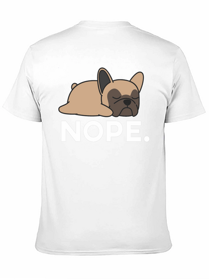 Nope Frenchie Tee - Relaxed Dog Graphic T-Shirt