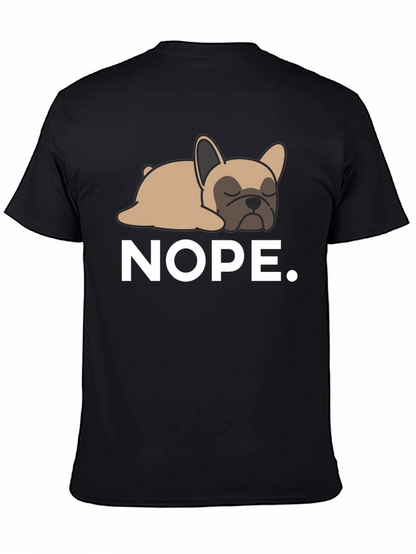 Nope Frenchie Tee - Relaxed Dog Graphic T-Shirt