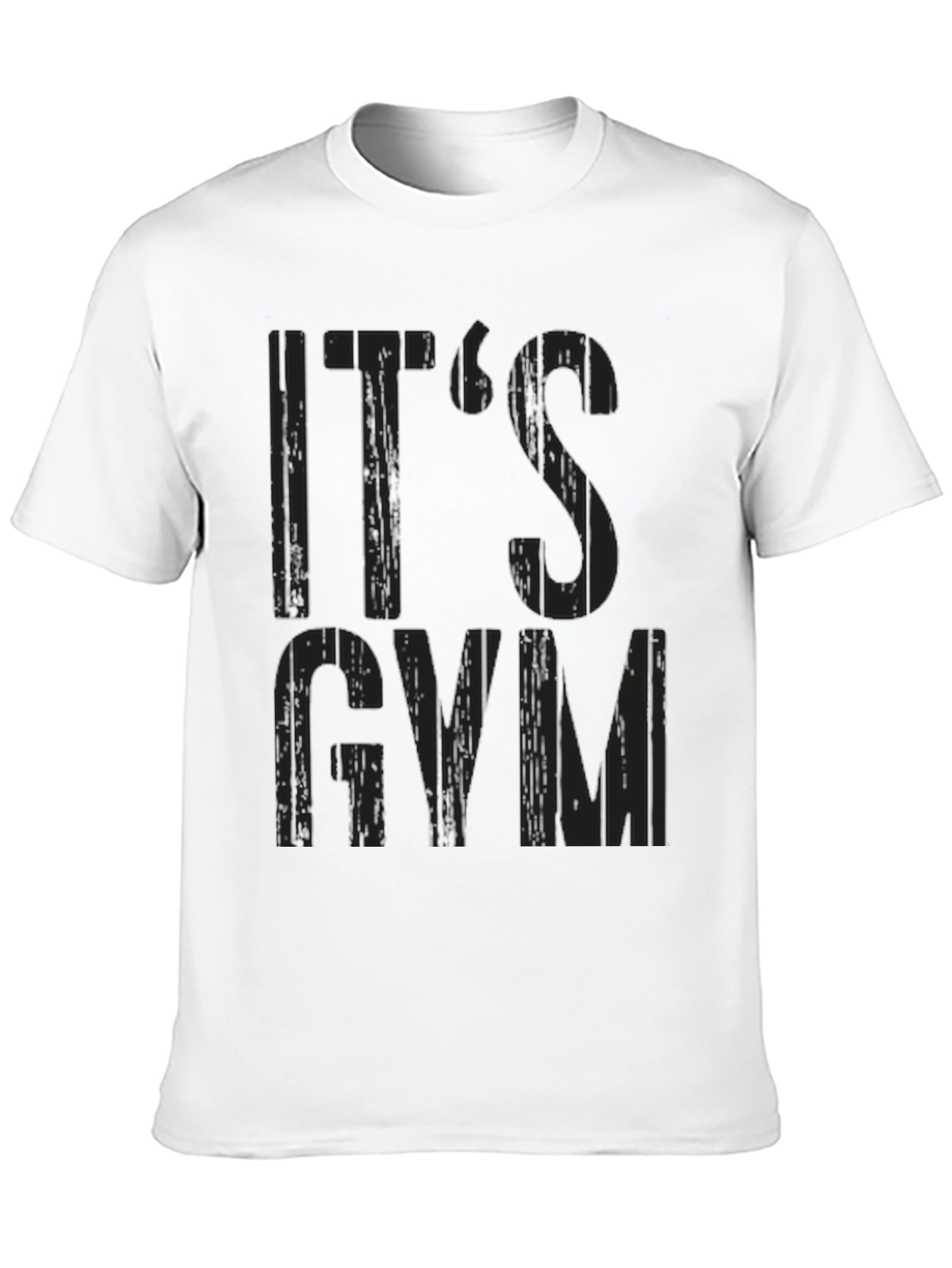 Its Gym Time Black Graphic Tee Shirt