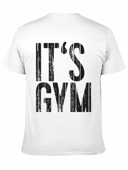 Its Gym Time Black Graphic Tee Shirt