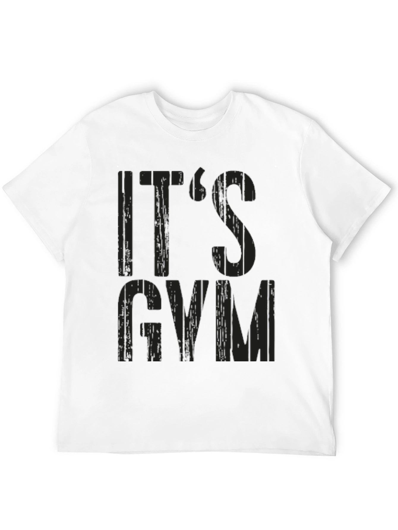 Its Gym Time Black Graphic Tee Shirt
