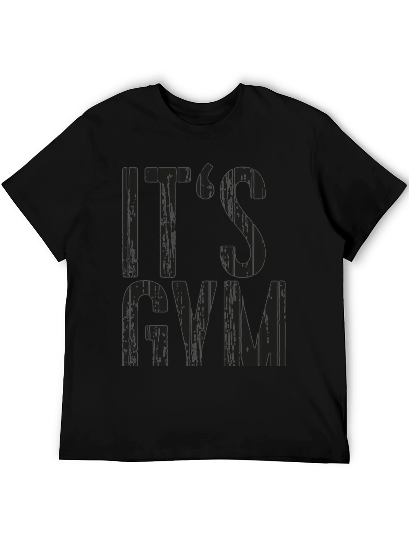 Its Gym Time Black Graphic Tee Shirt
