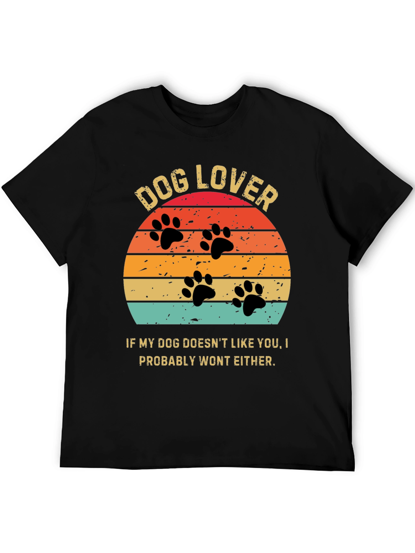 Dog Lover Sunset Graphic Tee