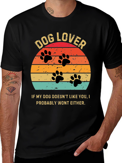 Dog Lover Sunset Graphic Tee