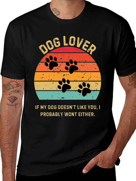 Dog Lover Sunset Graphic Tee