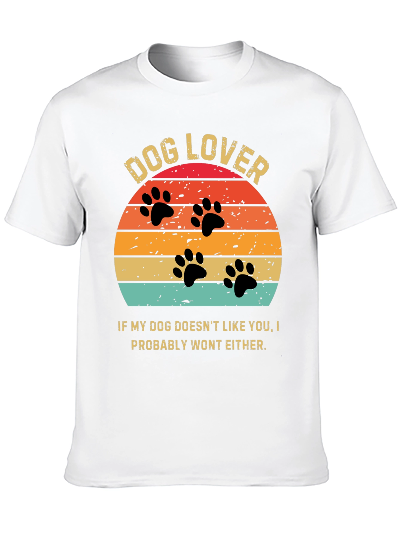 Dog Lover Sunset Graphic Tee