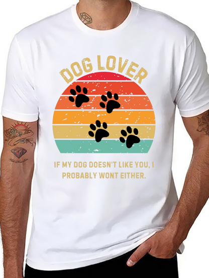 Dog Lover Sunset Graphic Tee