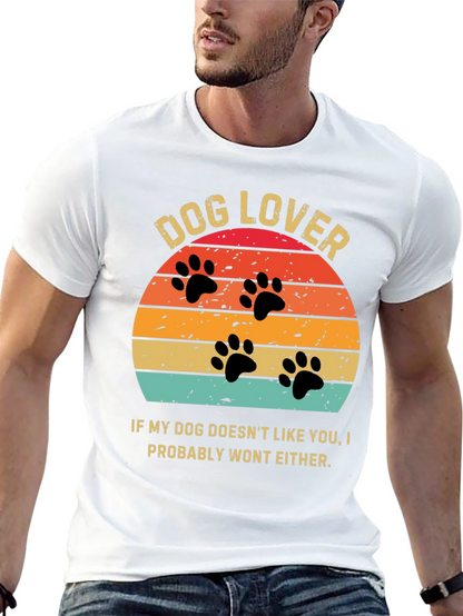 Dog Lover Sunset Graphic Tee