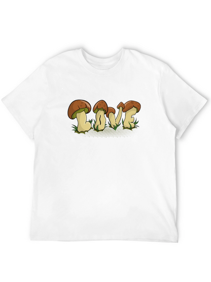 Mushroom LOVE Graphic T-Shirt - Fun Nature Tee