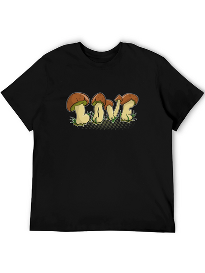 Mushroom LOVE Graphic T-Shirt - Fun Nature Tee