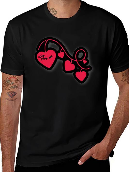 Love Me Heart Vine Graphic Tee - Black