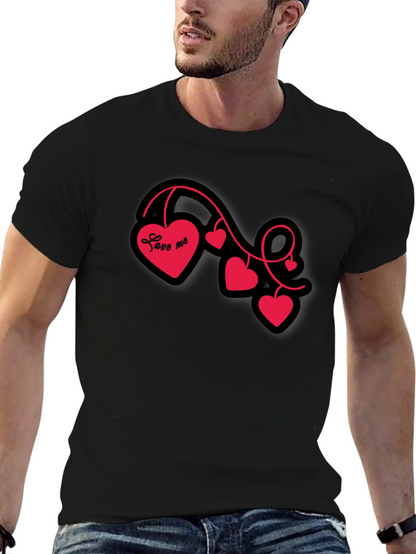 Love Me Heart Vine Graphic Tee - Black