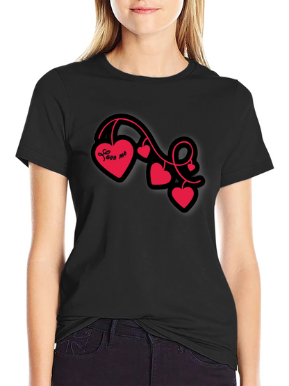 Love Me Heart Vine Graphic Tee - Black