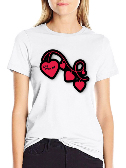 Love Me Heart Vine Graphic Tee - Black