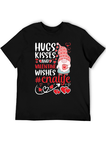 Hugs Kisses Valentine Gnome T-Shirt