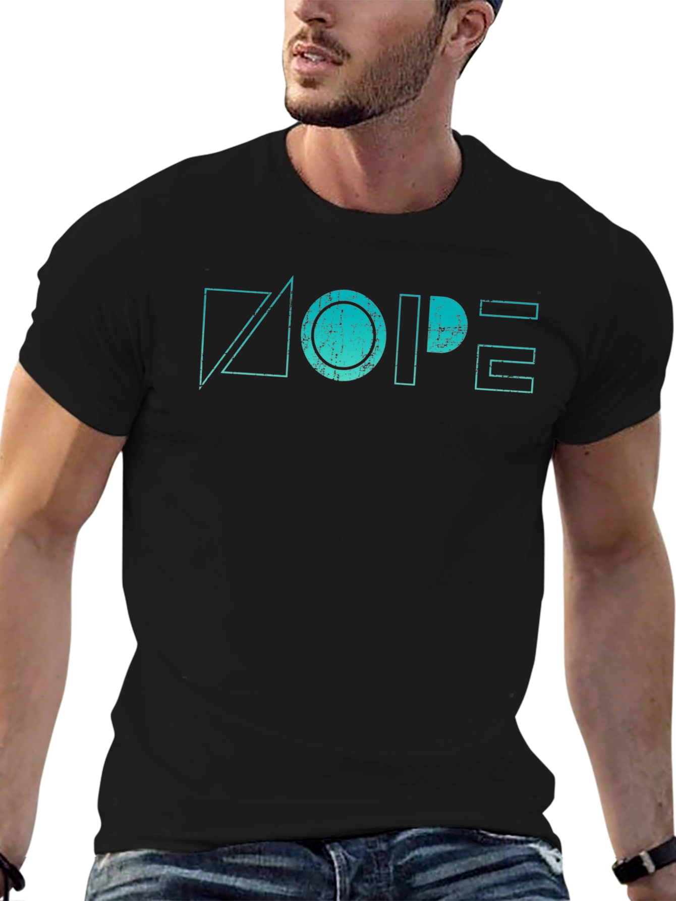Geometric NOPE Graphic Tee