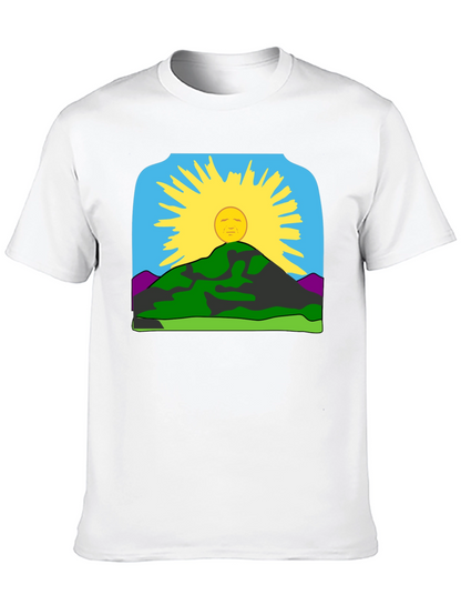 Sunrise Mountain Graphic Tee - Black Casual Shirt