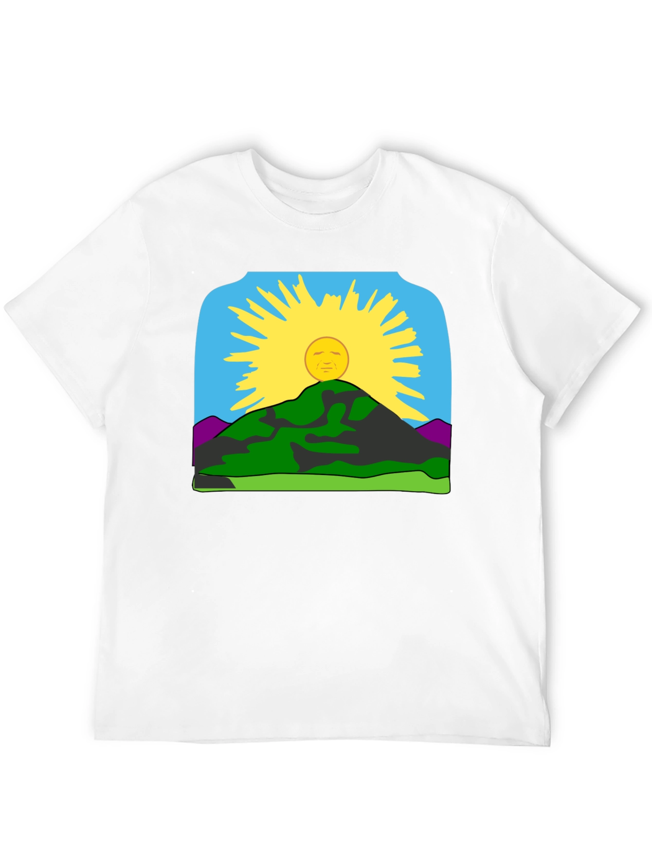 Sunrise Mountain Graphic Tee - Black Casual Shirt