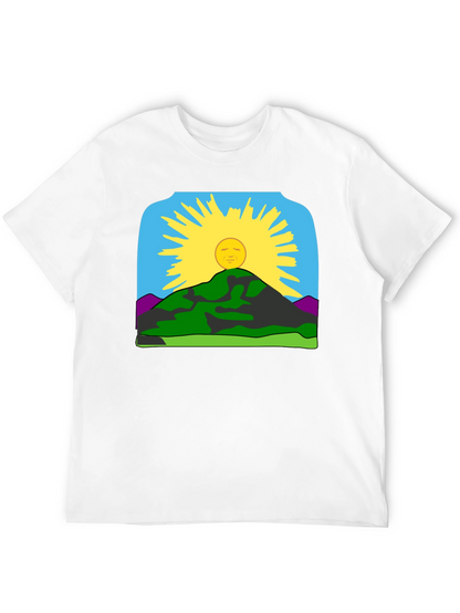 Sunrise Mountain Graphic Tee - Black Casual Shirt