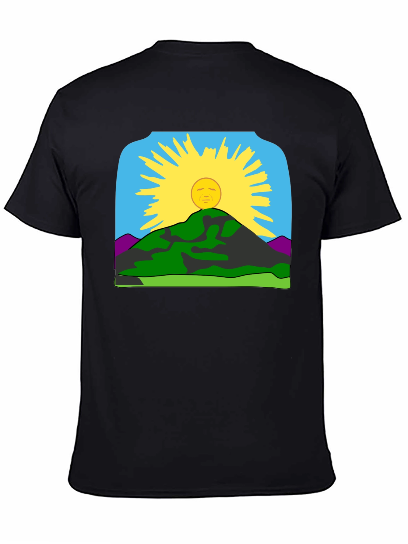 Sunrise Mountain Graphic Tee - Black Casual Shirt