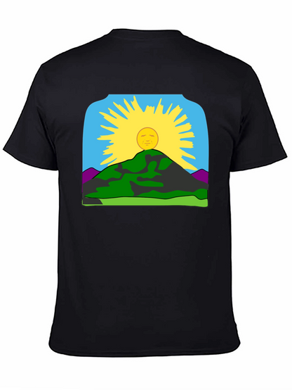 Sunrise Mountain Graphic Tee - Black Casual Shirt