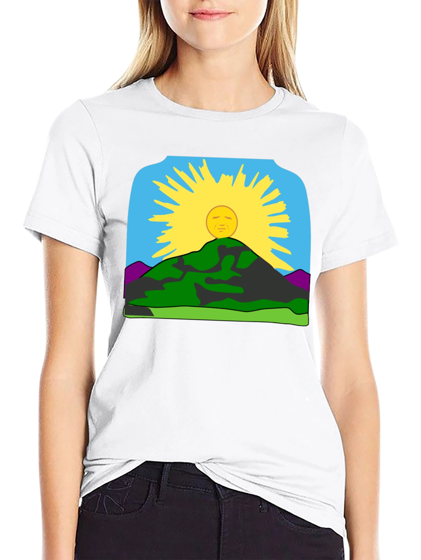Sunrise Mountain Graphic Tee - Black Casual Shirt