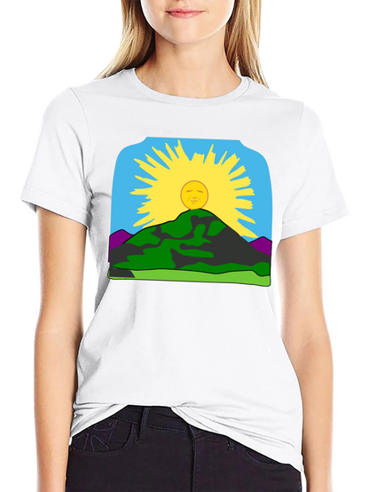 Sunrise Mountain Graphic Tee - Black Casual Shirt