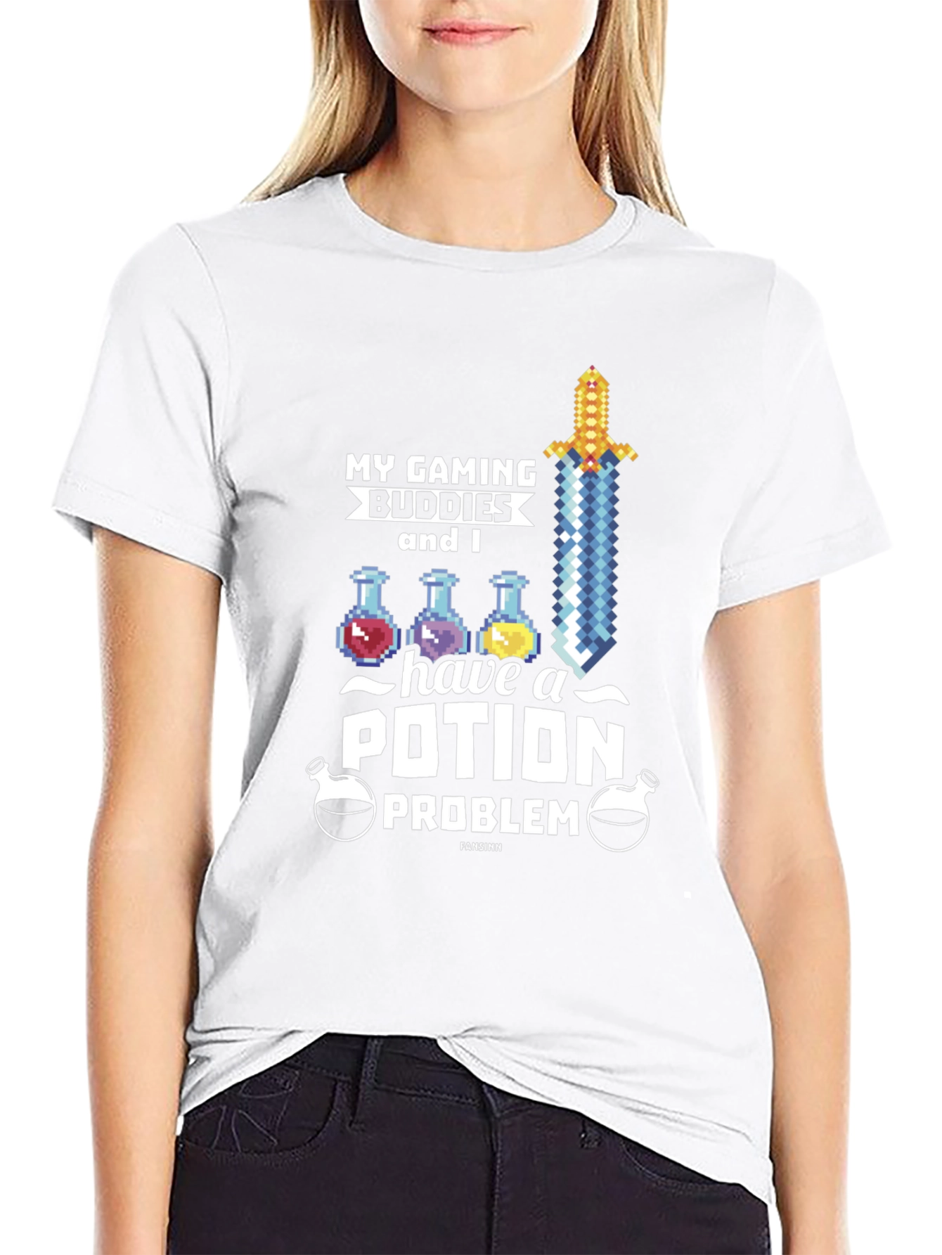Gaming Buddies Potion Problem Black T-Shirt