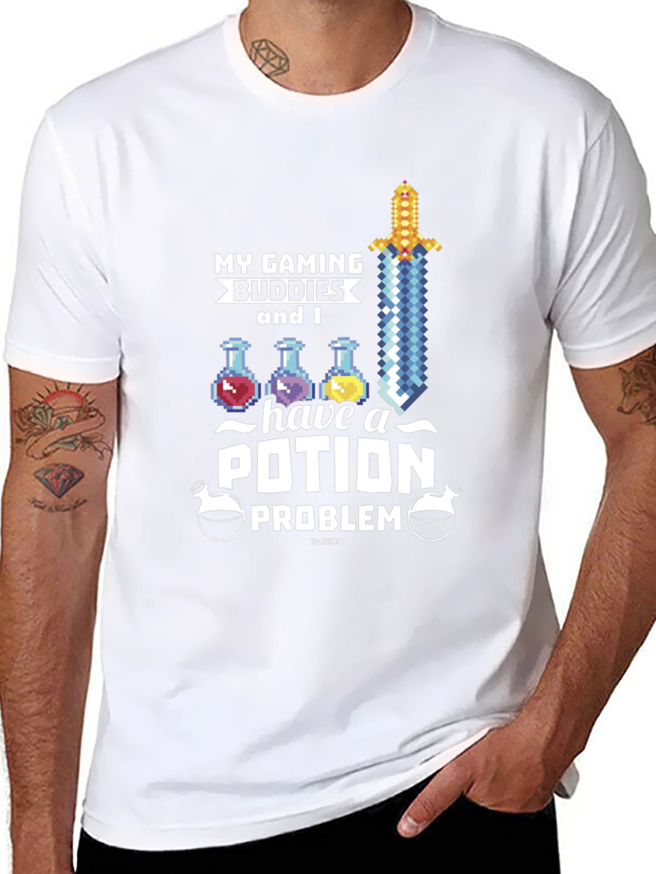 Gaming Buddies Potion Problem Black T-Shirt