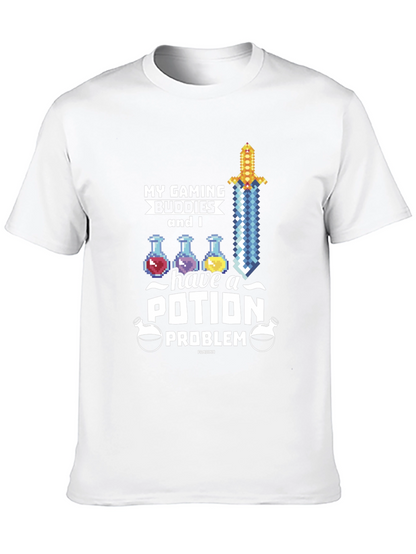 Gaming Buddies Potion Problem Black T-Shirt