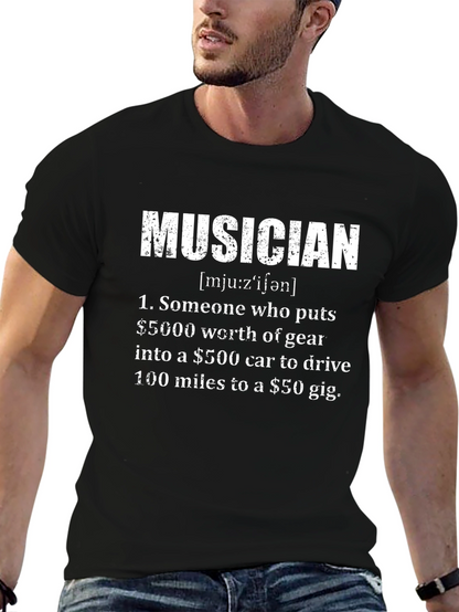 Musician Definition Black T-Shirt