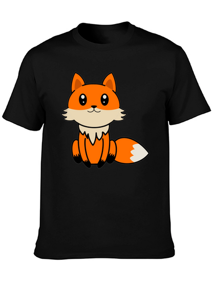 Cute Cartoon Fox Graphic T-Shirt