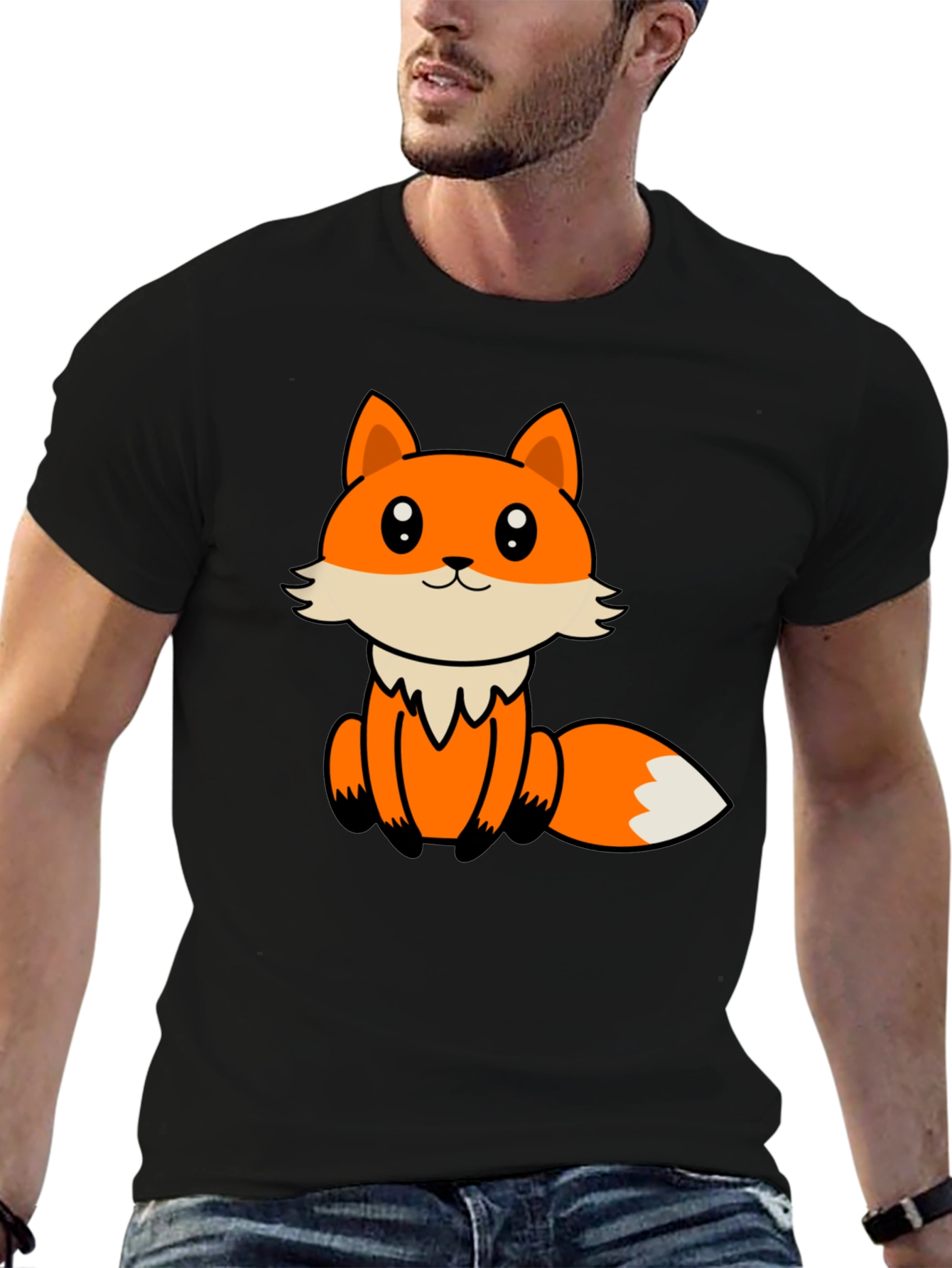 Cute Cartoon Fox Graphic T-Shirt