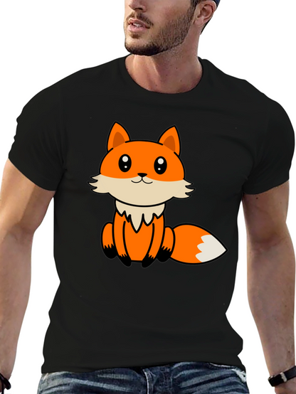 Cute Cartoon Fox Graphic T-Shirt