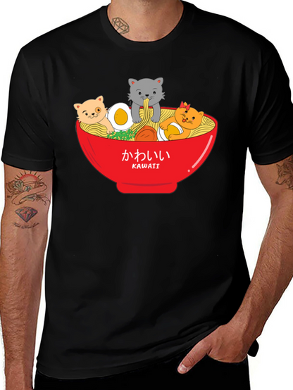 Kawaii Cats Ramen Bowl T-Shirt
