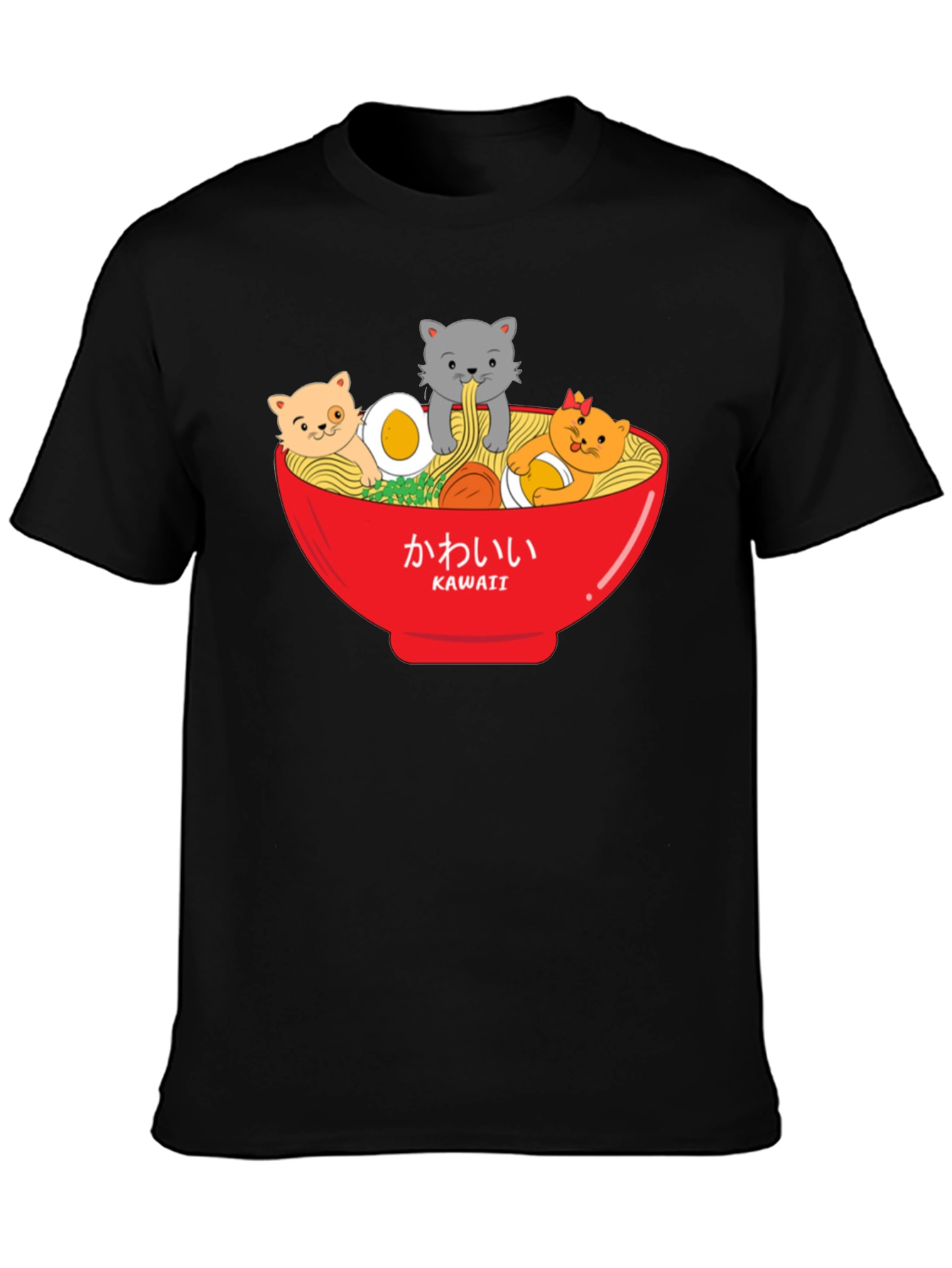 Kawaii Cats Ramen Bowl T-Shirt