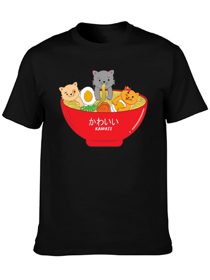 Kawaii Cats Ramen Bowl T-Shirt